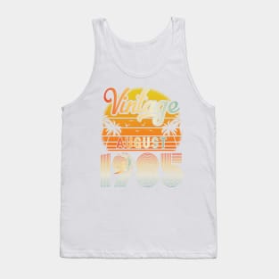 Summer Vintage August 1985 Happy Birthday 35 Years Old To Me Papa Daddy Brother Uncle Son Cousin Tank Top
